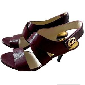 Michael Kors Joselle Burgundy Sandals 7